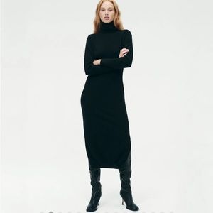 VINCE. Cashmere blended long black Dress